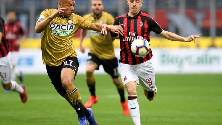 Udinese hold Milan with classic counter-attack goal