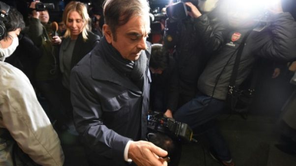 Carlos Ghosn arrivant à sa résidence à Tokyo le 3 avril 2019 Carlos Ghosn arrivant à sa résidence à Tokyo le 3 avril 2019