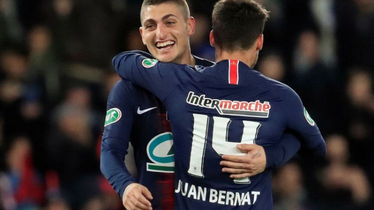 PSG reach French Cup final as Verratti nets rare goal