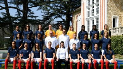 L'équipe de France féminine, le 2 avril 2019 à Clairefontaine