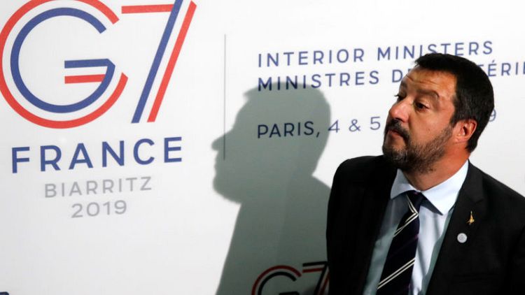 Italy's Salvini now "in sync" with French over migrants, to meet Le Pen