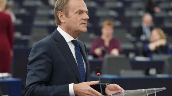 Le président du Conseil européen Donald Tusk à Strasbourg, le 27 mars 2019 Le président du Conseil européen Donald Tusk à Strasbourg, le 27 mars 2019