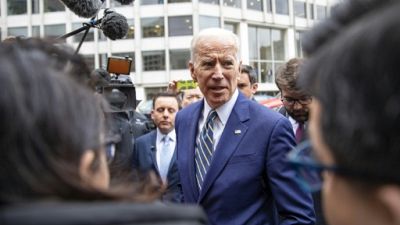 Joe Biden parle aux médias le 5 avril 2019 à Washington