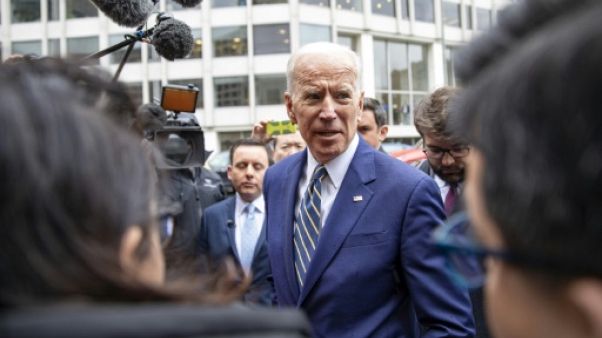 Joe Biden parle aux médias le 5 avril 2019 à Washington Joe Biden parle aux médias le 5 avril 2019 à Washington