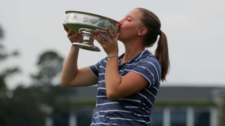 Golf - Kupcho makes history as first woman to win at Augusta