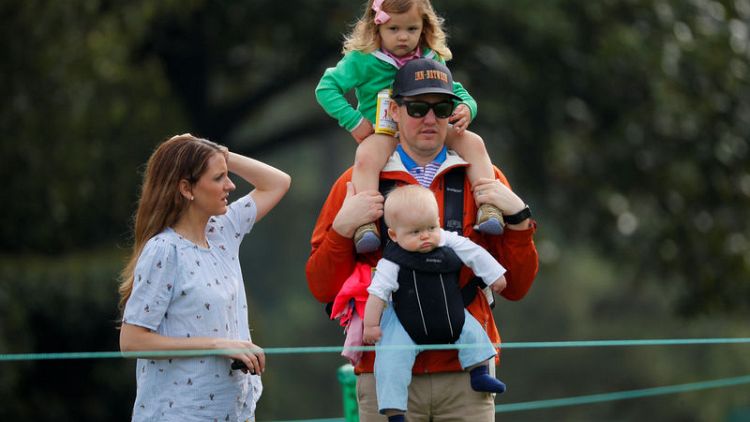 Golf - Women and kids take over Augusta National ahead of Masters