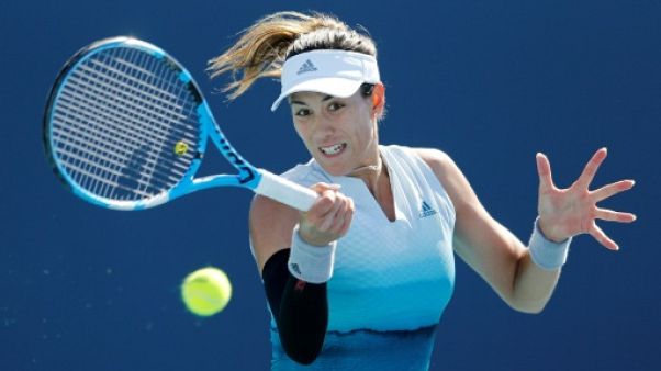 L'Espagnole Garbine Muguruza lors de l'Open de Miami, le 22 mars 2019 L'Espagnole Garbine Muguruza lors de l'Open de Miami, le 22 mars 2019