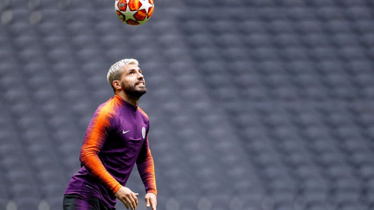 Man City's Aguero in contention to face Tottenham in Champions League