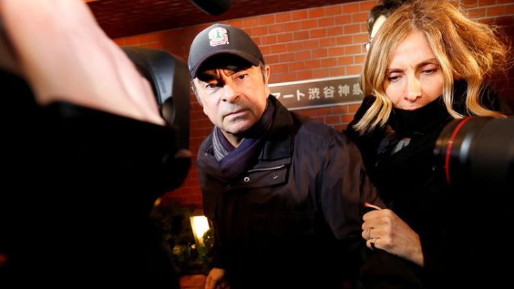 Wife of ousted Nissan boss Ghosn return to Japan to testify - Nikkei