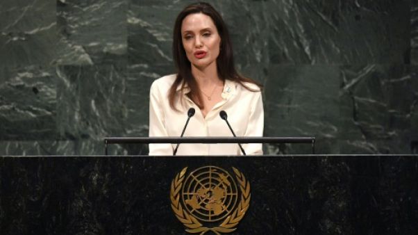 Angelina Jolie au siège des Nations unies à New York, le 29 mars 2019 Angelina Jolie au siège des Nations unies à New York, le 29 mars 2019