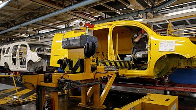 Euro zone industry output falls by less than expected in mild February Euro zone industry output falls by less than expected in mild February