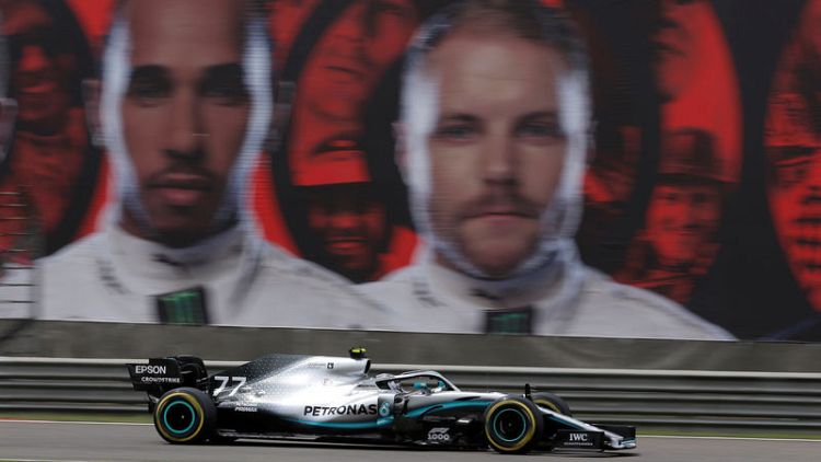Motor racing - Bottas keeps Mercedes on top in final Chinese GP practice