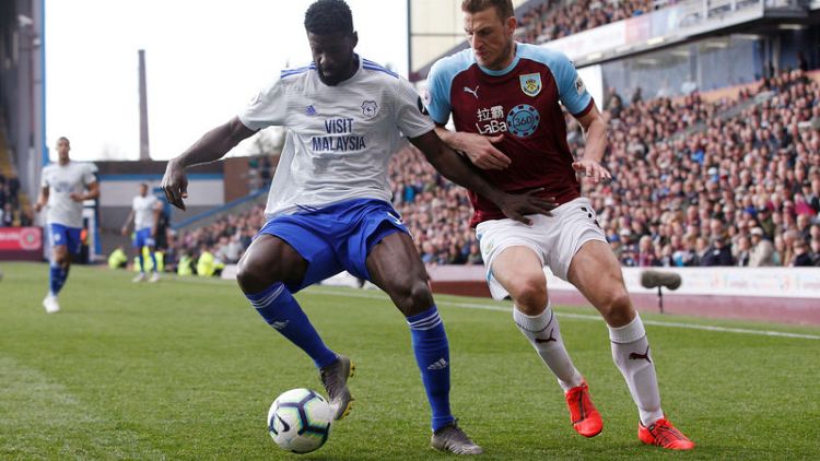 Wood double gives Burnley win over Cardiff in relegation scrap