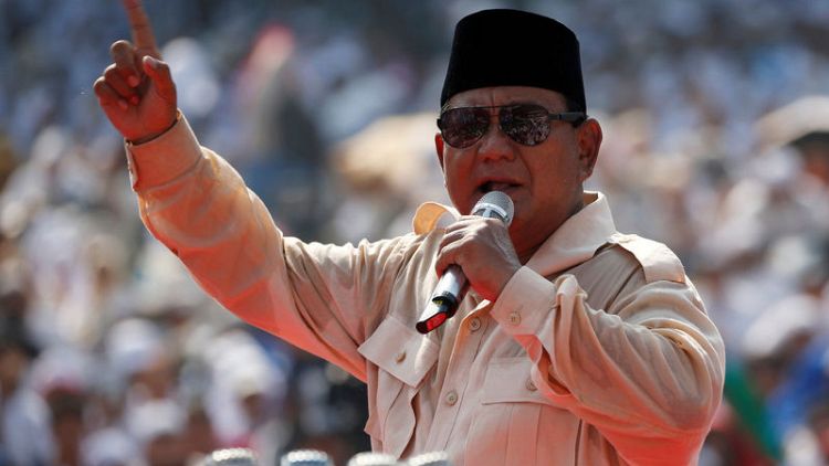 Indonesian former general fires up masses in second run at presidency