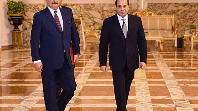Egypt's president meets Libyan commander Haftar in Cairo Egypt's president meets Libyan commander Haftar in Cairo