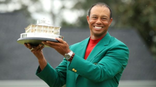 L'Américain Tiger Woods remporte le Masters d'Augusta le 14 avril 2019 L'Américain Tiger Woods remporte le Masters d'Augusta le 14 avril 2019