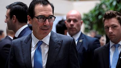 U.S. Treasury's Mnuchin vows to follow law on request for Trump's tax returns U.S. Treasury's Mnuchin vows to follow law on request for Trump's tax returns