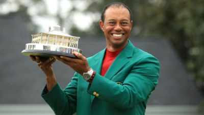 L'Américain Tiger Woods remporte le Masters d'Augusta le 14 avril 2019