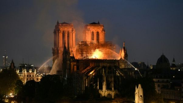La cathédrale Notre-Dame de Paris, le 15 avril 2019 La cathédrale Notre-Dame de Paris, le 15 avril 2019