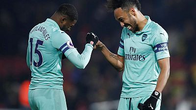 Freakish goal gives Arsenal 1-0 win at 10-man Watford Freakish goal gives Arsenal 1-0 win at 10-man Watford