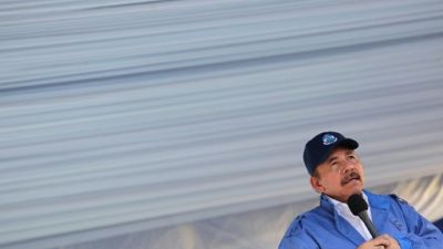 Le président du Nicaragua, Daniel Ortega, à Managua le 22 août 2018 Le président du Nicaragua, Daniel Ortega, à Managua le 22 août 2018