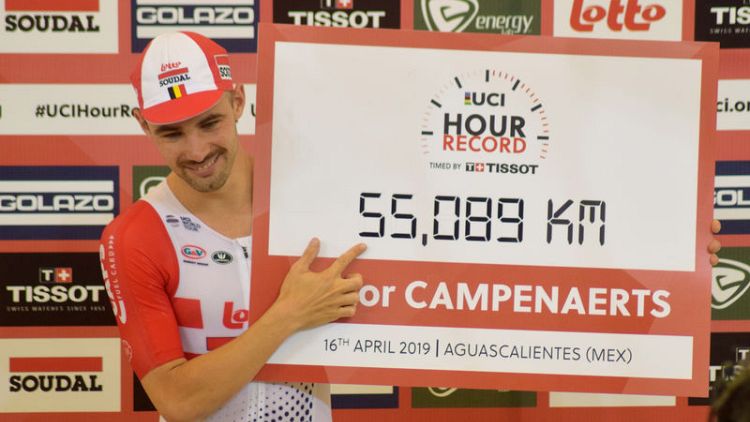 Cycling: Campenaerts breaks Wiggins' one-hour record in Mexico
