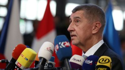 Le Premier ministre tchèque Andrej Babis à Bruxelles le 10 avril 2019.