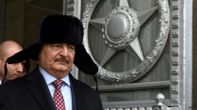 Le maréchal Khalifa Haftar, lors d'une visite à Moscou, le 29 novembre 2016