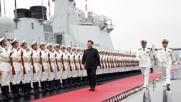 China shows off new destroyer as Xi views naval parade China shows off new destroyer as Xi views naval parade