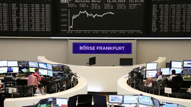 European shares fall as earnings kick in, Umicore weighs