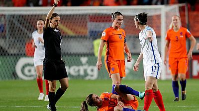 Football - Frappart set to become first female Ligue 1 referee Football - Frappart set to become first female Ligue 1 referee