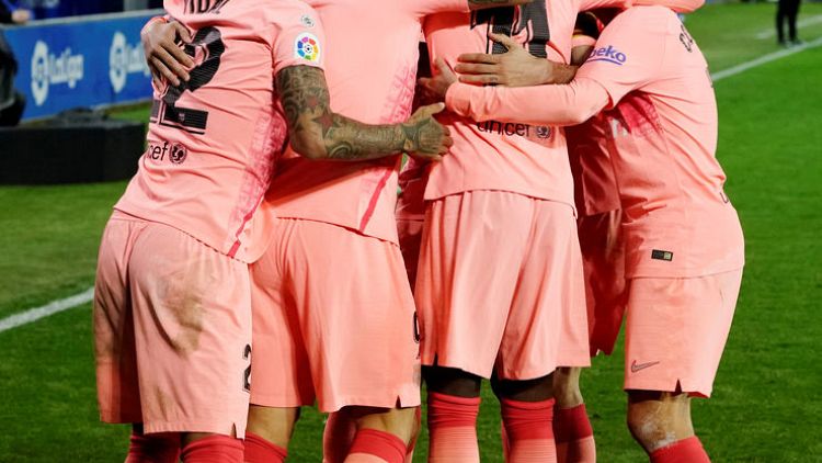 برشلونة على وشك حسم لقب الدوري الاسباني عقب الفوز على الافيس