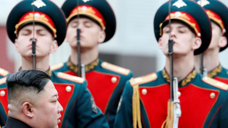 North Korea's Kim arrives for summit with Russia's Putin