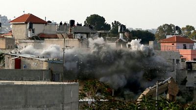 Démolition de la maison d'un Palestinien accusé du meurtre de deux Israéliens Démolition de la maison d'un Palestinien accusé du meurtre de deux Israéliens