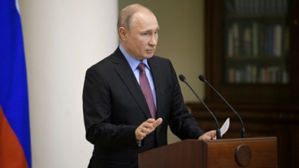 Le président russe Vladimir Poutine, le 24 avril 2019 à Saint-Pétersbourg Le président russe Vladimir Poutine, le 24 avril 2019 à Saint-Pétersbourg