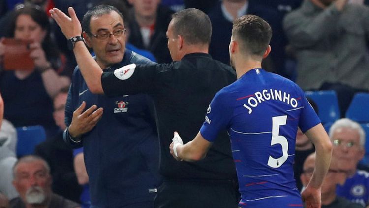 Chelsea's Sarri fined after accepting misconduct charge