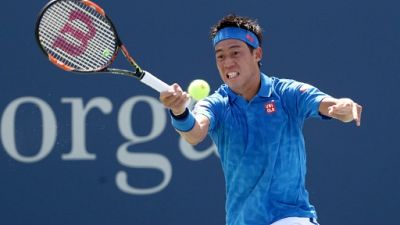 Le Japonais Kei Nishikori lors de l'US Open le 30 août 2016 Le Japonais Kei Nishikori lors de l'US Open le 30 août 2016