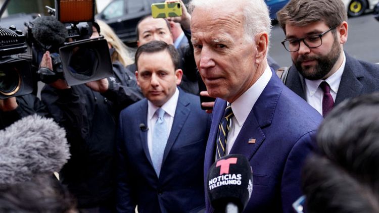 Under fire, former U.S. V.P. Biden says he did not treat Anita Hill badly