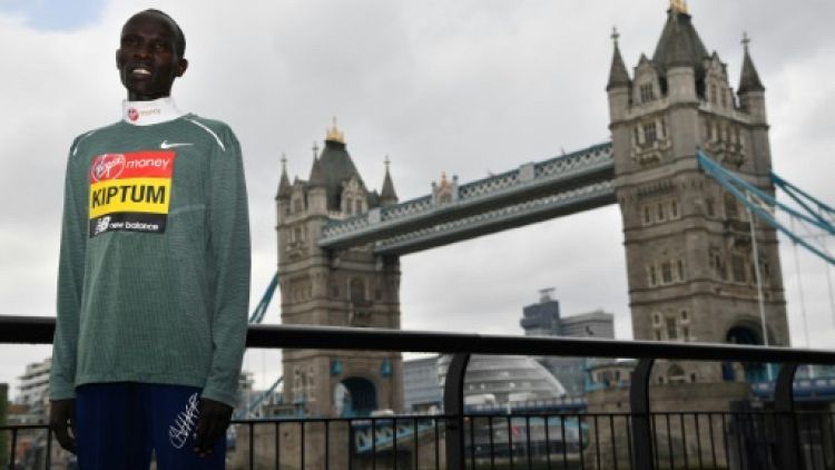 Le marathonien kényan Abraham Kiptum à Londres le 24 avril 2019