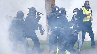 French police, yellow vests protesters clash in Strasbourg French police, yellow vests protesters clash in Strasbourg