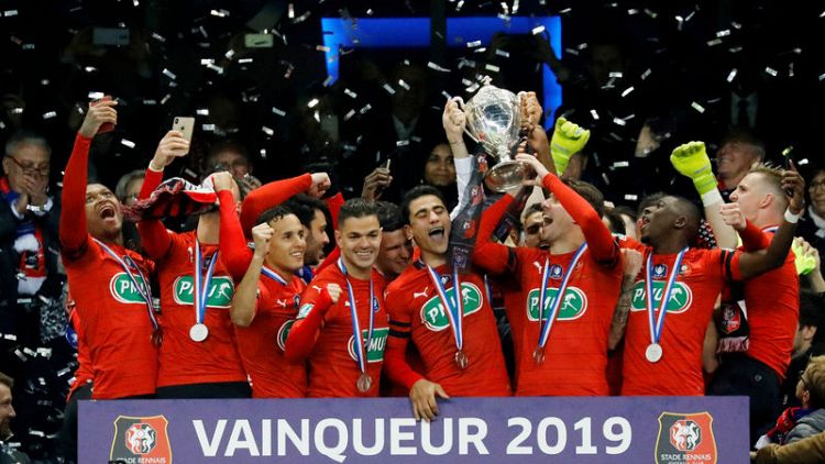 Rennes fight back to beat PSG on penalties in French Cup final