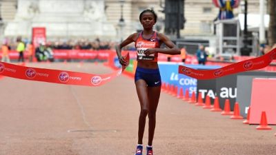 Marathon de Londres: première victoire pour Brigid Kosgei Marathon de Londres: première victoire pour Brigid Kosgei