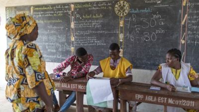 Un bureau de vote à Cotonou, le 28 avril 2019 Un bureau de vote à Cotonou, le 28 avril 2019