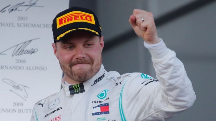 Bottas leads championship after one-two win in Baku