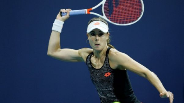 La Française Alizé Cornet lors du tournoi de Miami le 22 mars 2019 La Française Alizé Cornet lors du tournoi de Miami le 22 mars 2019