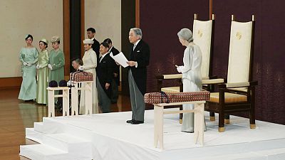 Japan's emperor prays for peace in first abdication in 200 years Japan's emperor prays for peace in first abdication in 200 years