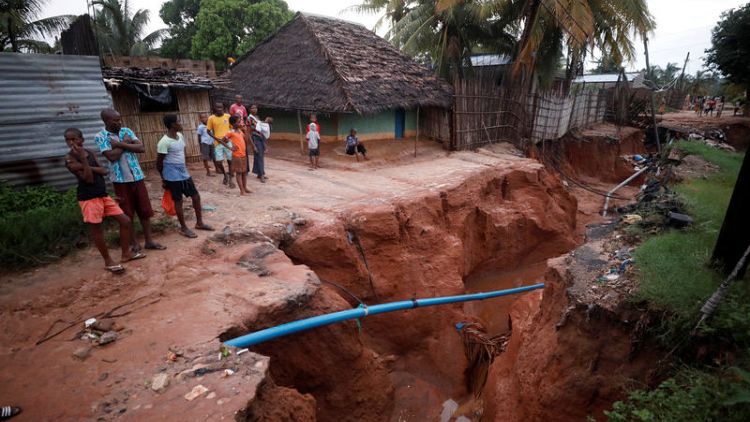 As rains break, aid workers rush to reach cyclone victims in Mozambique