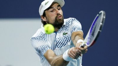 Le Français Jérémy Chardy lors du tournoi de Miami le 24 mars 2019 Le Français Jérémy Chardy lors du tournoi de Miami le 24 mars 2019
