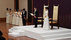 Japan's Emperor Naruhito pledges to work as symbol of the people
