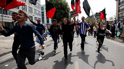 تركيا تعتقل 137 شخصا في مظاهرات باسطنبول في عيد العمال